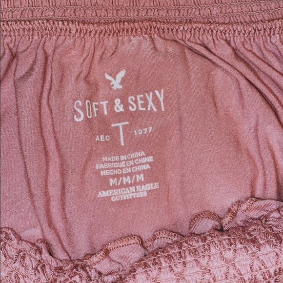 American Eagle Off-The-Shoulder Shirt - Picture 4 of 5